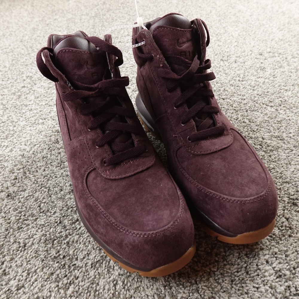 NEW Nike Boots Mens 12 Purple Suede Air Max Goadome ACG All Trac Hiking Work